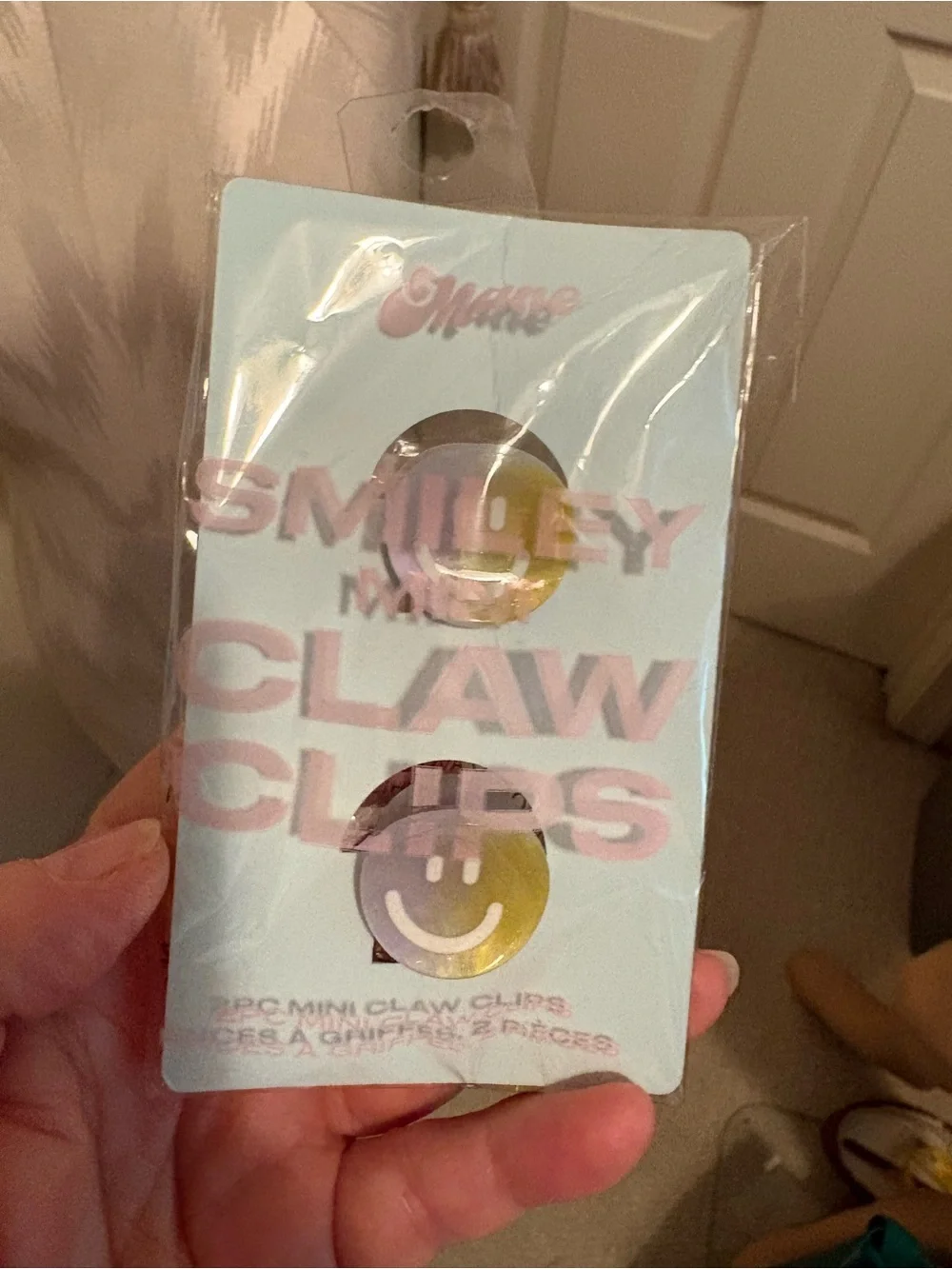 Smiley Face NWT Mini Claw Clips - Yellow Gradient